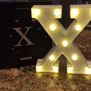 Delicore LED Marquee White Letter “X”
